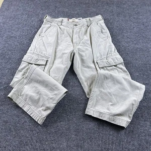 Levi’s Pantalone Cargo Tascabile Uomo 34X32 Beige Largo Dritto Vestibilità Baggy - Foto 1 di 11
