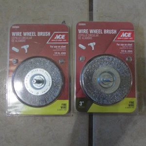 2 cepillos de rueda de alambre Ace con vástago - 2 cables finos - 3" - vástago 1/4". (59 W) - Imagen 1 de 2