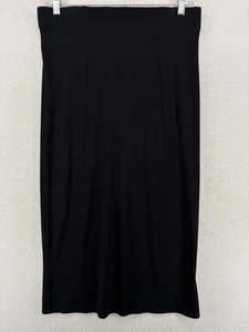 EILEEN FISHER Rock M Stretch Seide Jersey gerade MidiPull On schwarz - Bild 1 von 12