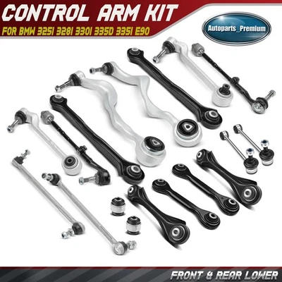 Barra de brazo de control inferior delantera y trasera 18x extremo de barra de acoplamiento para BMW 325i 328i E90 Foto 1 de 4