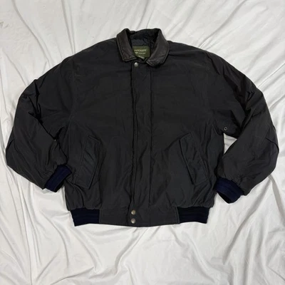 Vtg Dockers Black Nylon Bomber Jacket Men’s M - Image 1 of 4