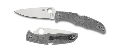 Navaja de bolsillo de acero inoxidable Spyderco Knives Endura 4 Lockback gris VG-10 C10FPGY Foto 1 de 4