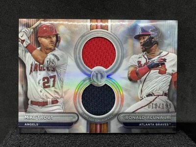 2024 Topps Tribute - Dual Relics Mike Trout, Ronald Acuña Jr. #DR2-TA /199  - Image 1 of 2