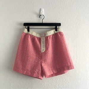 Pantalones cortos boxer para dormir de algodón a cuadros para novio rosa amarillo para mujer talla mediana - Imagen 1 de 7