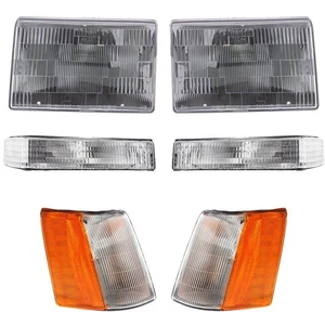 Headlight Kit For 97-98 Jeep Grand Cherokee 6Pcs Corner Light Turn Signal Light - Picture 1 of 12