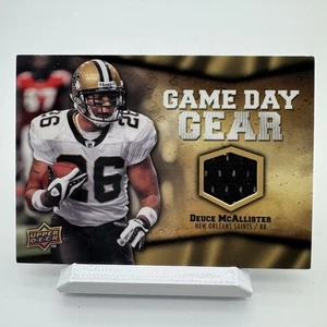 2009 Upper Deck Deuce McAllister Game Day Gear Jersey Game Used Patch Saints - Picture 1 of 2