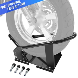 Motorcycle Wheel Chock Adjustable Removable Tire Holder Cradle for Garage - Bild 1 von 8