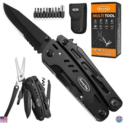 RoverTac 18-in-1 Tactical Multitool Pocket Knife - Camping Gear with Pliers & - Image 1 of 4