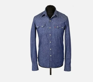 Levi’s Men's Sawtooth Japanese Selvedge Denim Slim Fit Shirt Large - Picture 1 of 11
