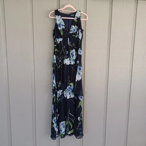 Lauren Ralph Lauren Floral Tiered Empire Waist Maxi Dress Size 6 Wedding Guest - Picture 1 of 16