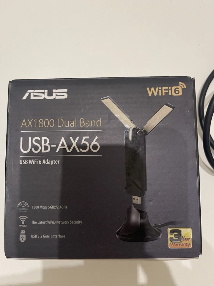 ASUS USB-AX56 Dual Band AX1800 WiFi Adapter - Wi Fi 6 - Immagine 1 di 3