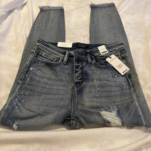 Judy Blue High Waste Skinny Jeans Distressed Size 9/29 New With Tags  - Picture 1 of 18