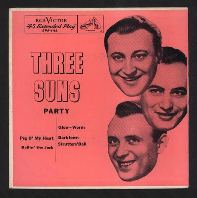 Three Suns 1956 RCA 45rpm EP Three Suns Party Glo-Worm Peg O' My Heart - Image 1 of 4