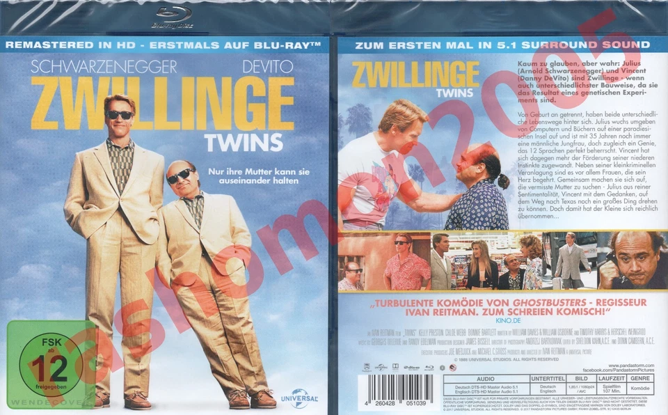 Blu-ray TWINS 1988 Arnold Schwarzenegger Danny DeVito Ivan Reitman Region B NEW - Image 1 of 1