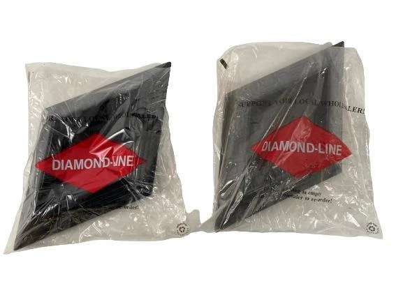 Lote De 2 Macetas De Flores De Plástico Negro Diamond Line DL63 Vintage 1991 - Imagen 1 de 4