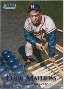 2019 Topps Stadium Club #90 Eddie Mathews Milwaukee Braves - Picture 1 of 2