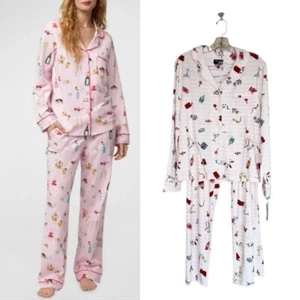 Neu mit Etikett Kate Spade Urlaub Cocktails Pyjama Set Baby Pink Small - Bild 1 von 5
