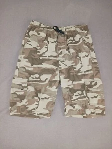 Free Planet Boys Elastic Waist Drawstring Camo Cargo Shorts 16 - Picture 1 of 9
