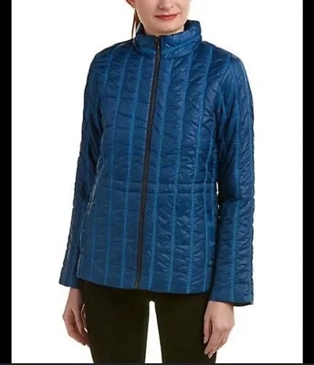 CABI Women's Blue Poseidon Quilted Puffer Cinch Waist Lightweight Jacket Sz S - Image 1 of 4
