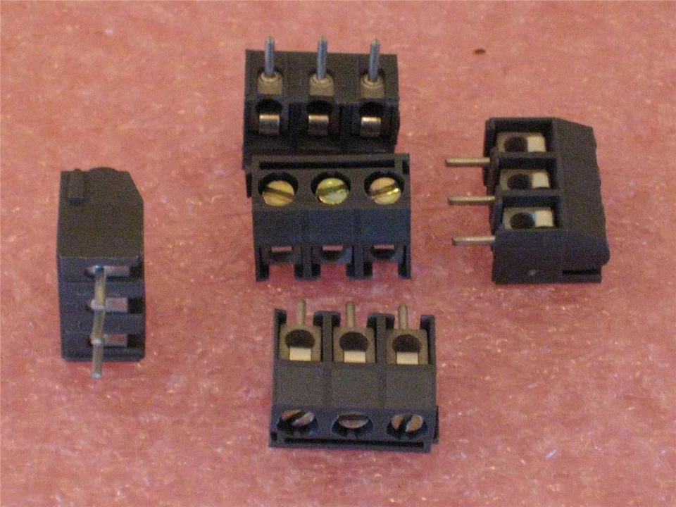 WECO 3-POSITION PLUGGABLE SCREW TERMINAL BLOCK ( Qty 5 ) *** NEW *** - Image 1 of 1