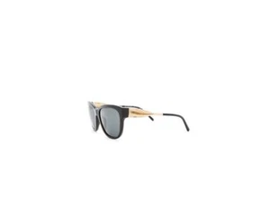 Burberry Women BE4208QF 30018G Black Metal Cat Eye Sunglasses - Picture 1 of 4