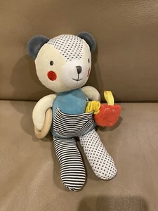 Petit Collage Baby 9” Peluche Tessuto Cotone Wooddn Teether - Foto 1 di 5