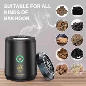 Portable Electric Mini Incense Burner Bakhoor Rechargeable Aroma FREE BAKHOOR - Picture 1 of 16