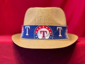 MLB Texas Rangers Unisex Sommer Fedora Panama Strohhut mit Band - Bild 1 von 24