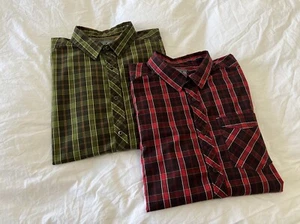 Mountain Hardwear | Mens SZ Medium | Lot Of (2) Flannel Button Front Shirts - Picture 1 of 13