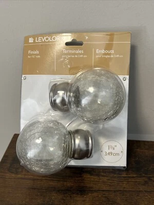 NUEVO LEVOLOR Acabados de Vidrio Craquetado para Varillas de 1-3/8" V7004277088, Acabado agrietado Foto 1 de 4