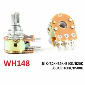 Potenciómetro estéreo lineal WH148 B Pot 1K 2K 5K 10K 20K 50K 100K 500K Ohm 6 pines - Imagen 1 de 2
