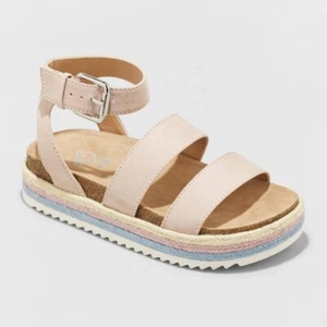 Art Class Girls Agatha Footbed Sandals Size 2 Blush Color NEW - Picture 1 of 1