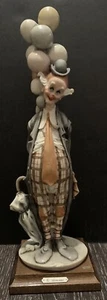Estatuilla de porcelana vintage de payaso pensativo con globos Giuseppe Armani - Imagen 1 de 22