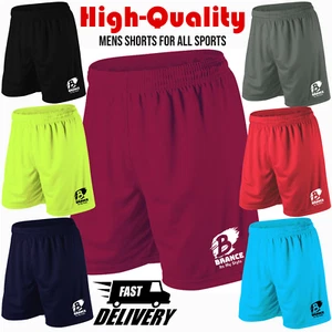 Mens Shorts Football Running Jogging Gym Sports Breathable Fitness Quick Dry - Picture 1 of 37