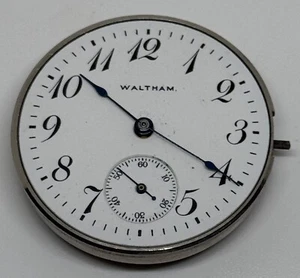 WALTHAM POCKET WATCH MOVEMENT 15 Jewels 1908 0s Runs - Picture 1 of 18