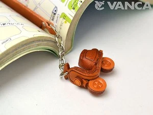 Scooter Leather Charm Bookmarker *VANCA* Made in Japan #61578 - Picture 1 of 9
