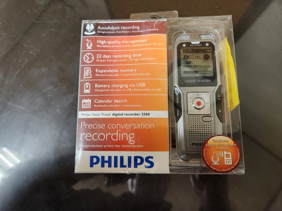 Phillips Voice Tracer 3 Mic System DVT5500 8GB - Image 1 of 1