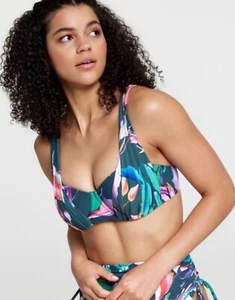 Calia Pleated Panel Underwire Bikini Top Size 34DD NWT FAST SHIPPING - Picture 1 of 1