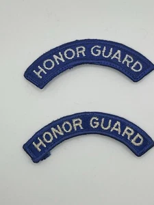 MILITARY PATCH OLDER TAB SEW/IRON ON HONOR GUARD BLUE AND WHITE FOR SHOULDER - Picture 1 of 2