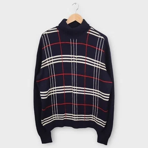 Vintage 1960’s Men’s Turtleneck Sweater Size XL Damon Navy Italian Made  - Picture 1 of 4