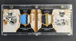2014 UD Exquisite Coll Lawrence Taylor & Joe Theismann Auto 4 Color Relic #/5 - Picture 1 of 2
