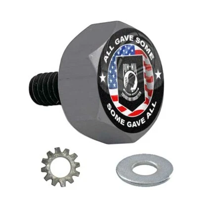 Gris Gunmetal - Perno de asiento hexagonal de aluminio Billet para Harley - Pow Usa Flag RWB TODO Foto 1 de 4