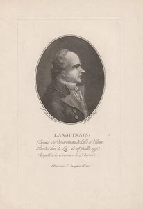 c1790 Lanjuinais Politiker Frankreich Revolution France Kupferstich-Porträt - Imagen 1 de 1