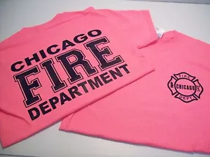 Chicago Fire Department Youth Safety Pink Tee - Picture 1 of 1