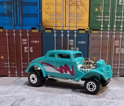 1995 Matchbox 1933 Willys Street Rod Car Teal Loose - Image 1 of 4