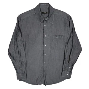 Camisa de Vestir Zanella Hecha en Italia Espiga Negra Algodón Grande - Imagen 1 de 9