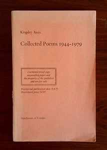  Kingsley Amis: CORRECTED PROOF: COLLECTED POEMS 1944-1979, Ded to John Betjeman - Picture 1 of 2