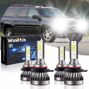 9005 9006 Faro LED Bombillas de haz alto y bajo para Chevy Trailblazer 2002-2005 - Imagen 1 de 9