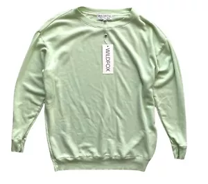 Wildfox Nwt $108 Roadtrip Crew Neck French Terry Oversized Sweatshirt Shore S - Picture 1 of 3