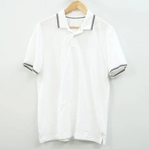 Napapijri Solid Polo Men's T-Shirt Collared Ribbed Short Sleeve White M 255639 - Picture 1 of 3
